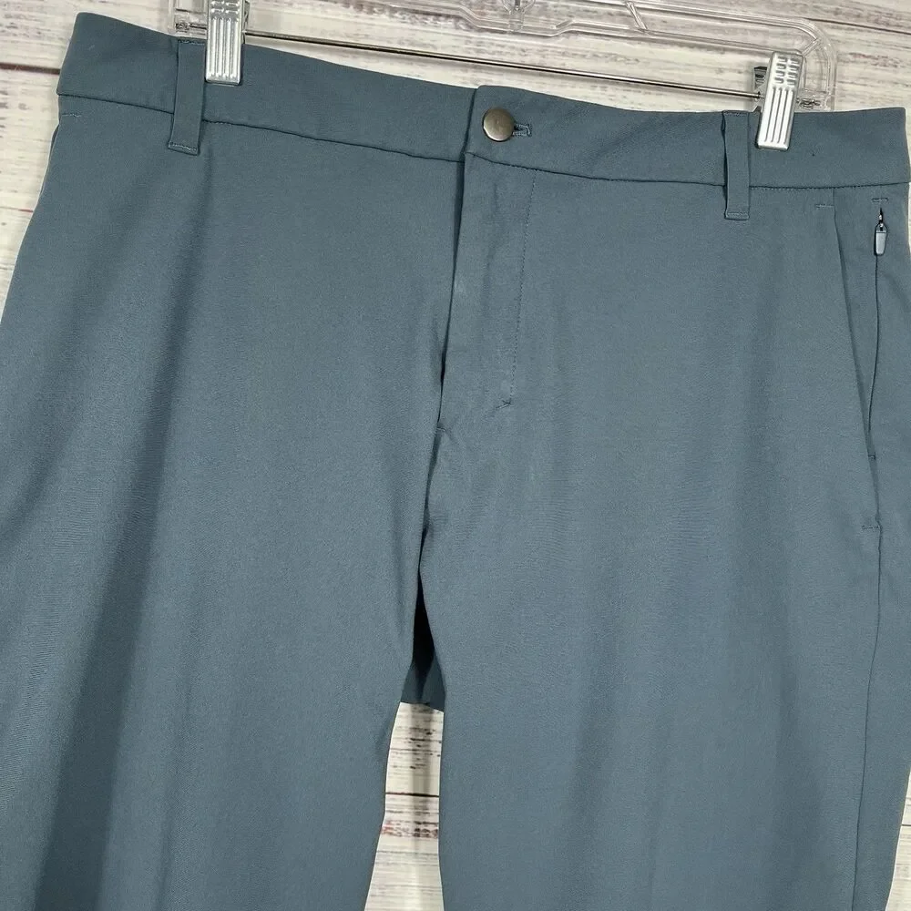 Lululemon Commission Pants Mens 34x32 Iron Blue Classic Warpstreme Performance